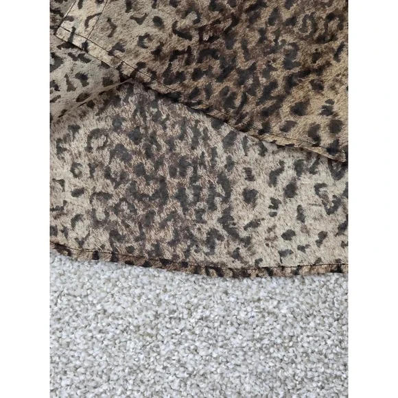 Robbie Bee Vintage 100% Silk Leopard Print Button with tags Shirt Size 6 283 - Picture 3 of 6